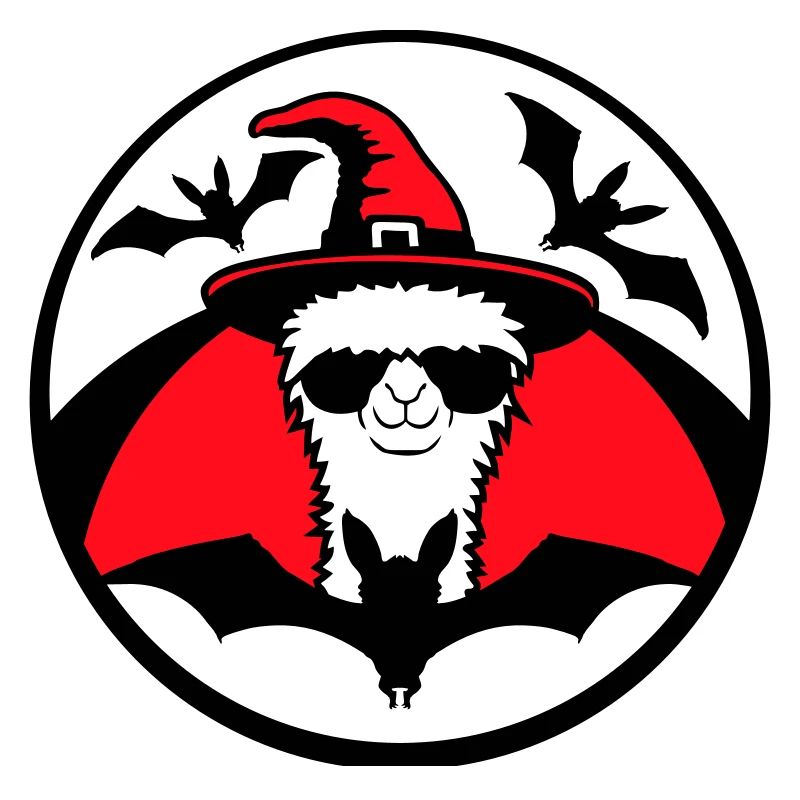 Llama Halloween Witch Hat Bat Cool Alpaca Cute