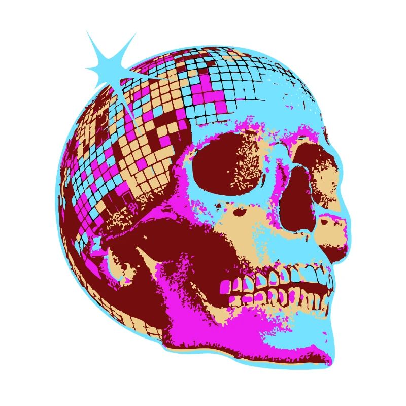 Disco Skull Mosaic