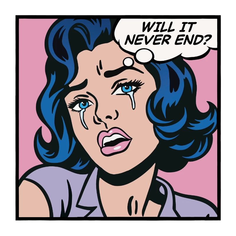 Wird es nie enden? Pop-Art-Mädchen