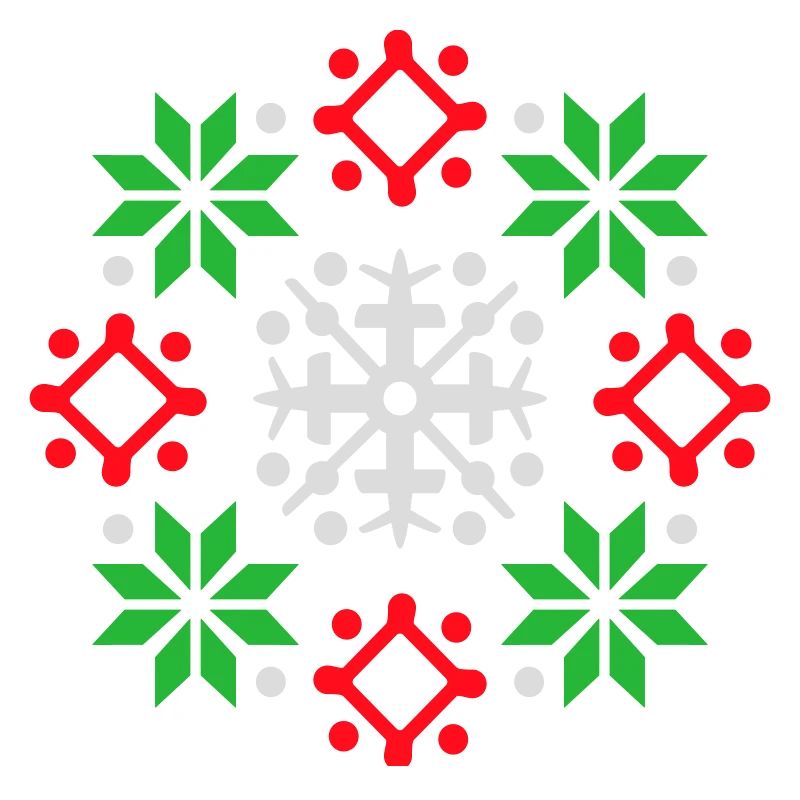 Schneeflocken Muster Weihnachtspullover Schnee