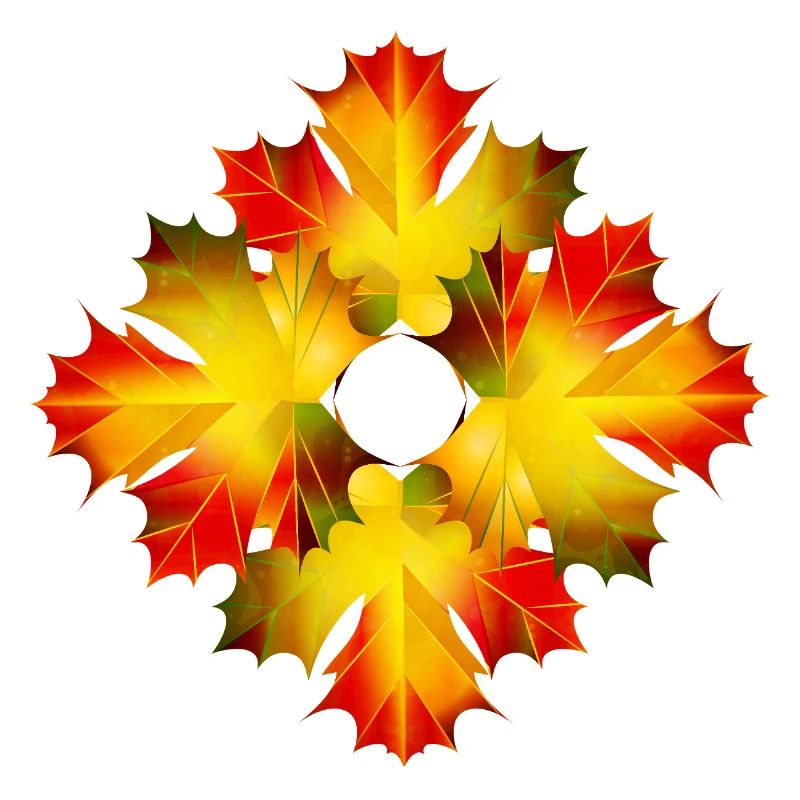 Glowing Maple Leaf Ornament – Autumnal Motif