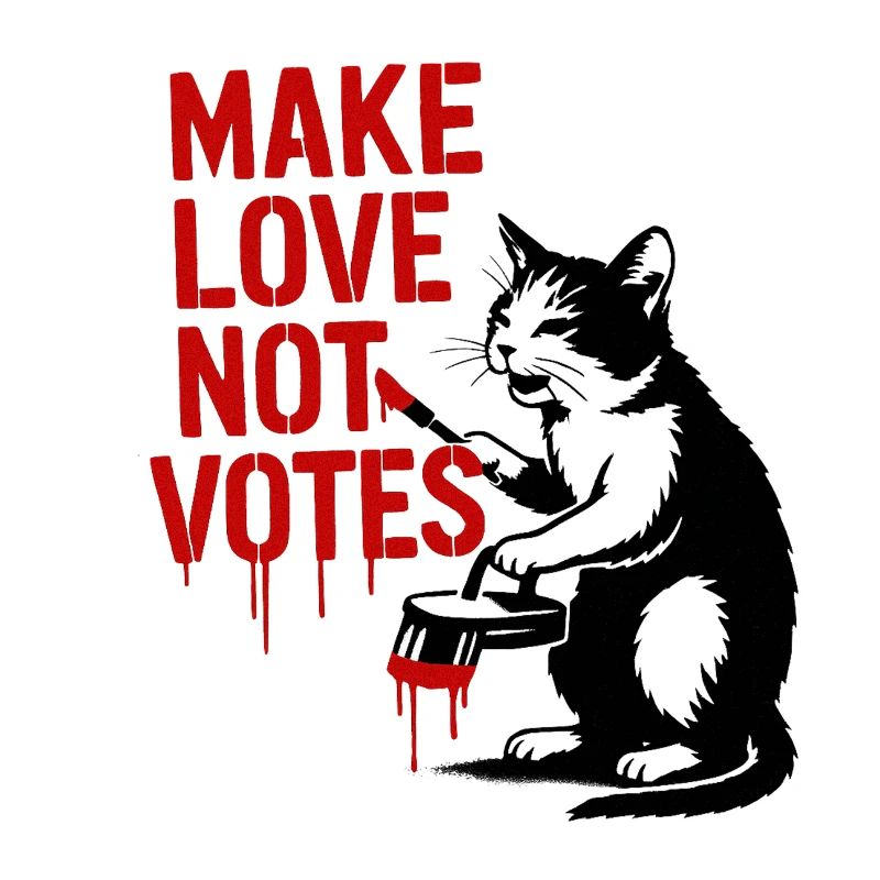 Make Love Not Votes Cat