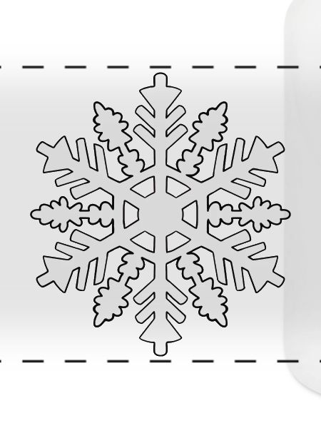 Schneeflocken-Silhouette