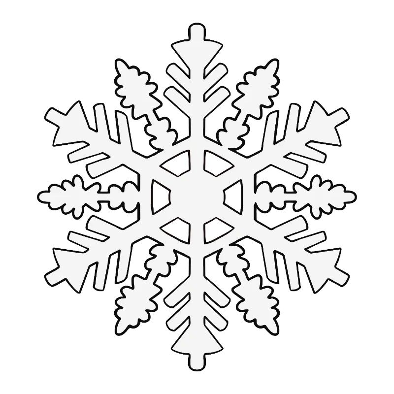 Silhouette de flocon de neige