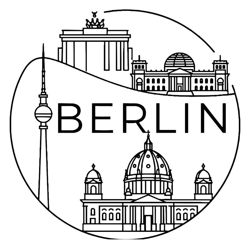 Berlin Landmark : conception moderne de lignes en cercle