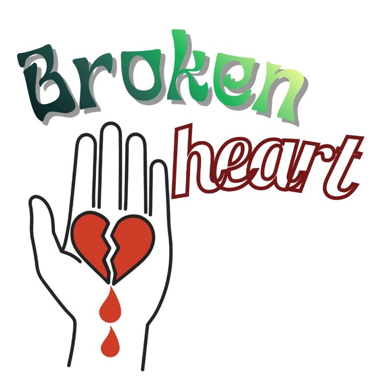 Hand with a broken heart