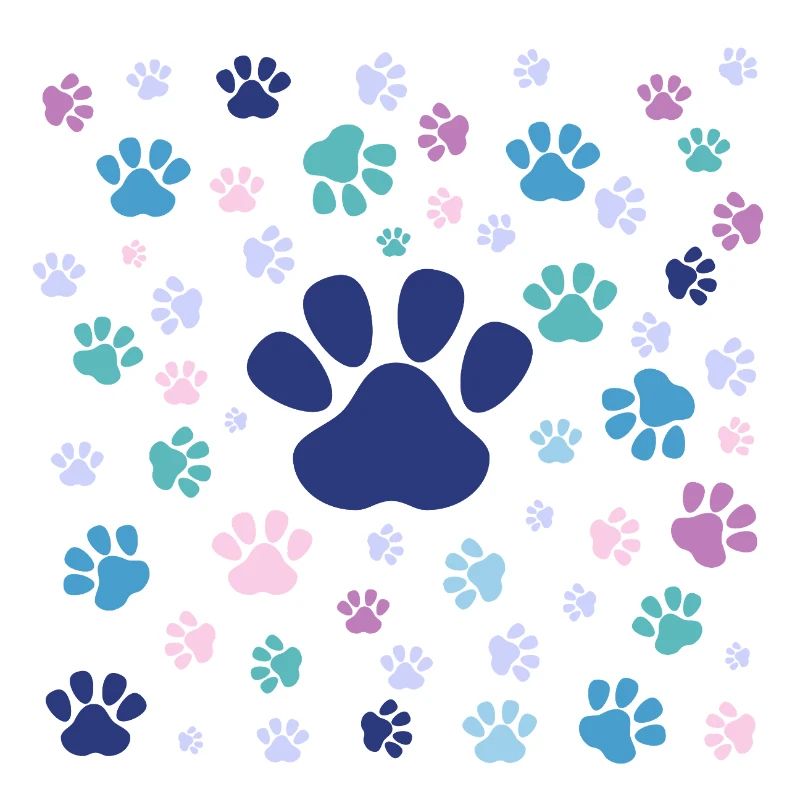Pattes colorées de chiot
