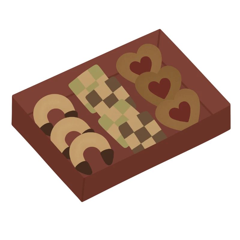 Biscuits de Noël dans une boîte