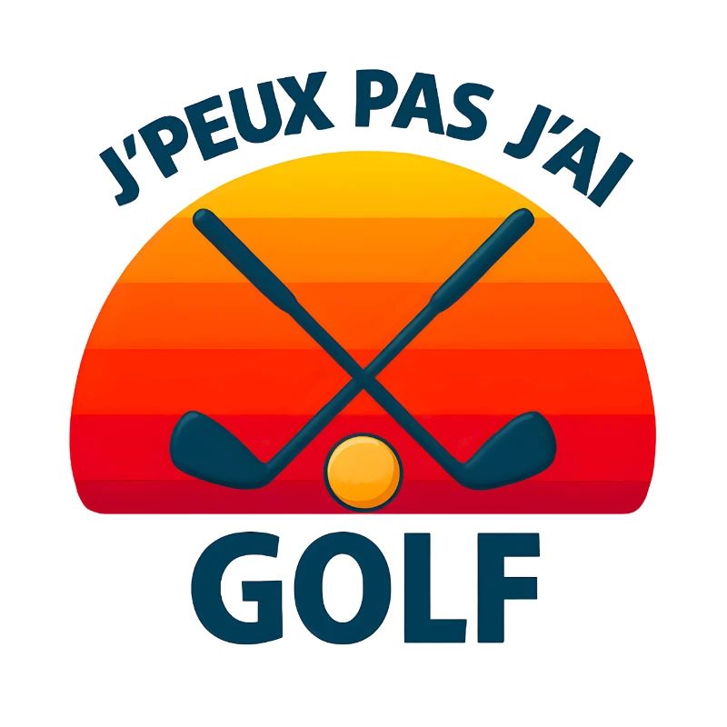 Golfe au coucher soleil croisé