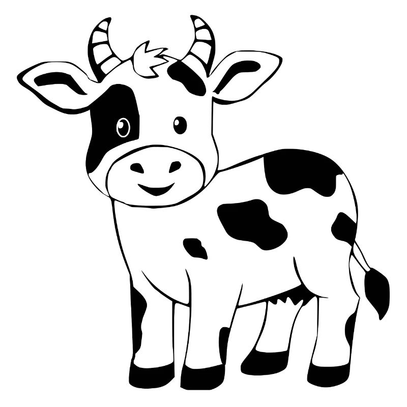 Schwarze Kuh schwarz Geschenk Bauern