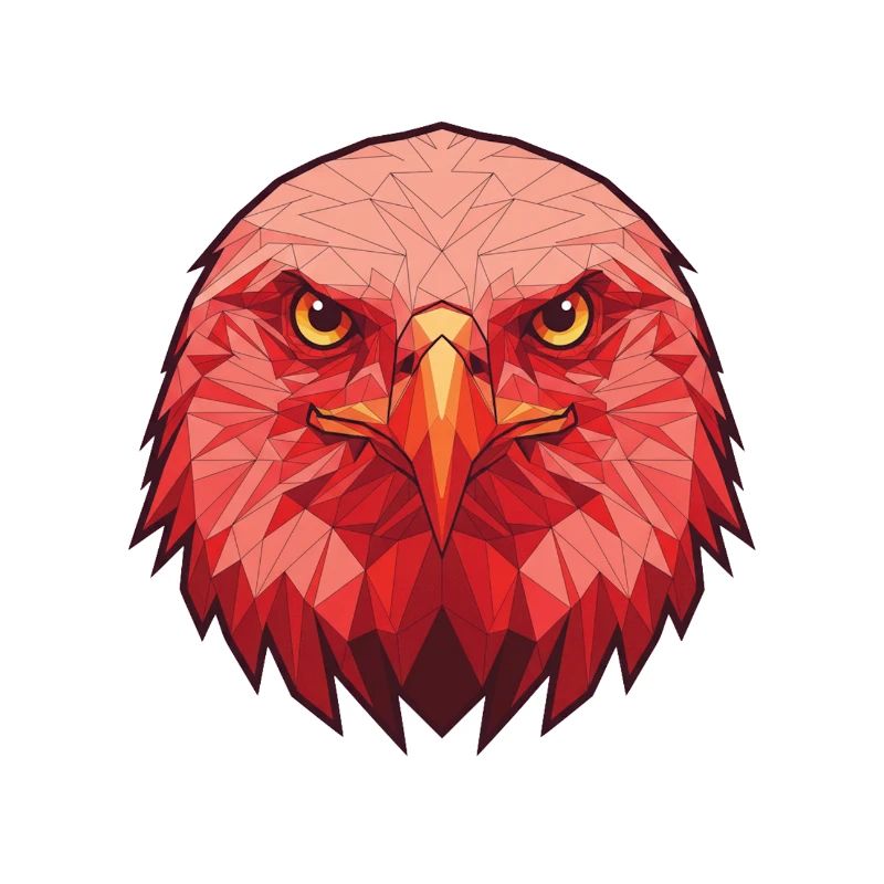 Red Eagle Lowpoly Portrait