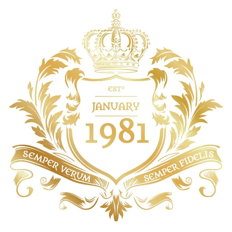 45th Birthday Semper Verum - Established 01/1981