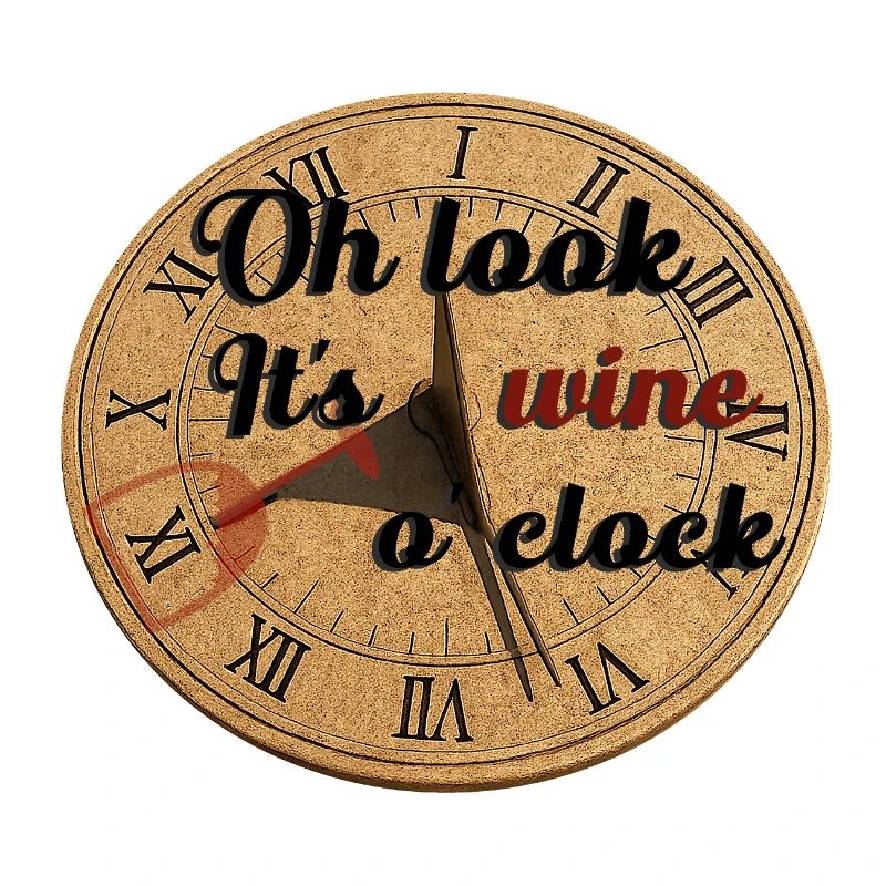 Oh regarde, c’est l’heure du vin – Illustration du cadran solaire