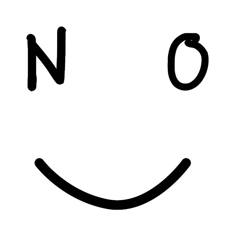 NO Smile Minimalist Good Mood Design