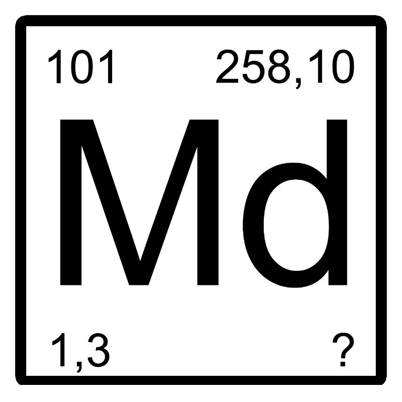 Md Mendelevium Element Monogram