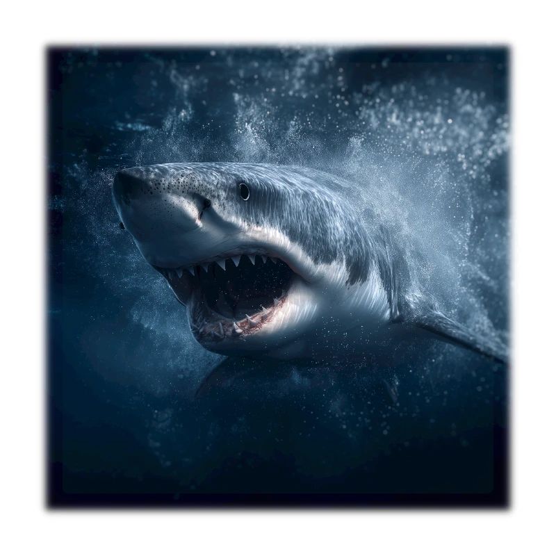 Great White Shark Attack Ocean Design Predator