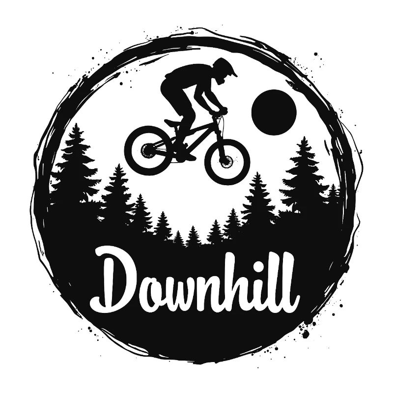 Aventure de VTT en descente dans la forêt