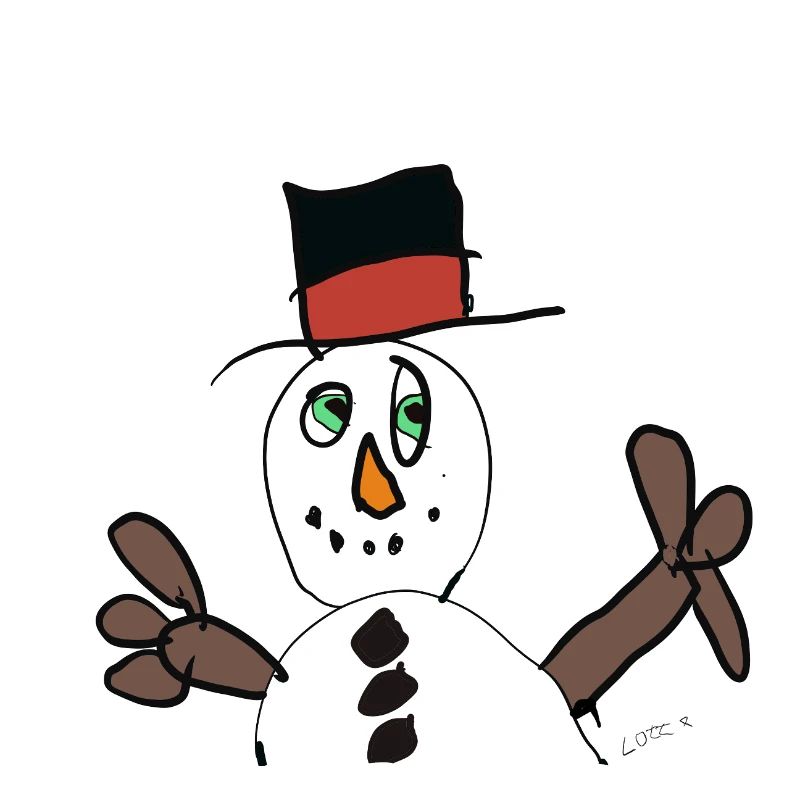 Winter Magic Snowman in Hat