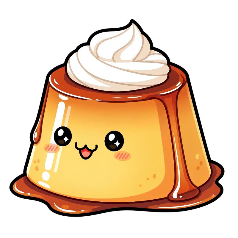 Kawaii Caramel Pudding