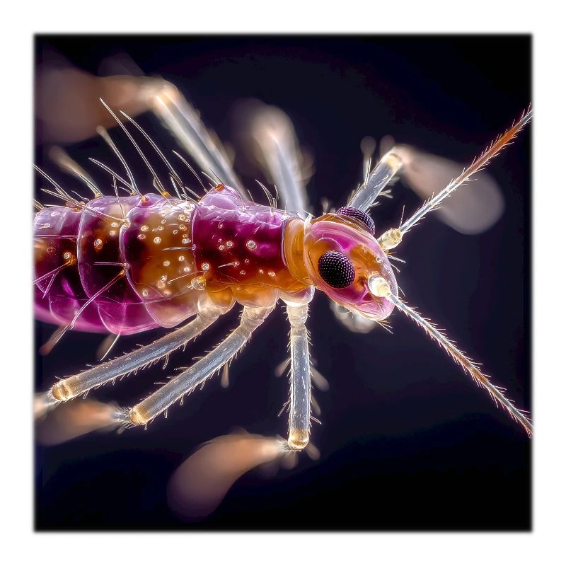 Macro des insectes néon – Conception abstraite de micro monde