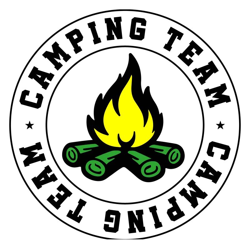 Équipe de camping Feu de camp