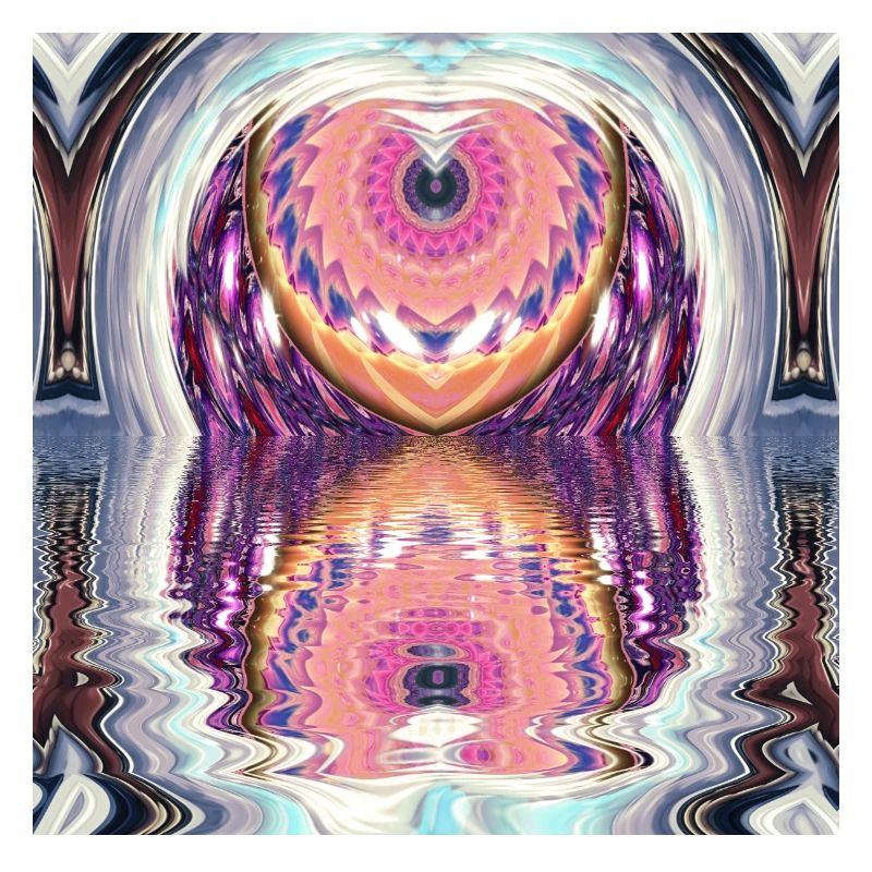 Circle Mandala Reflet en couleurs néon