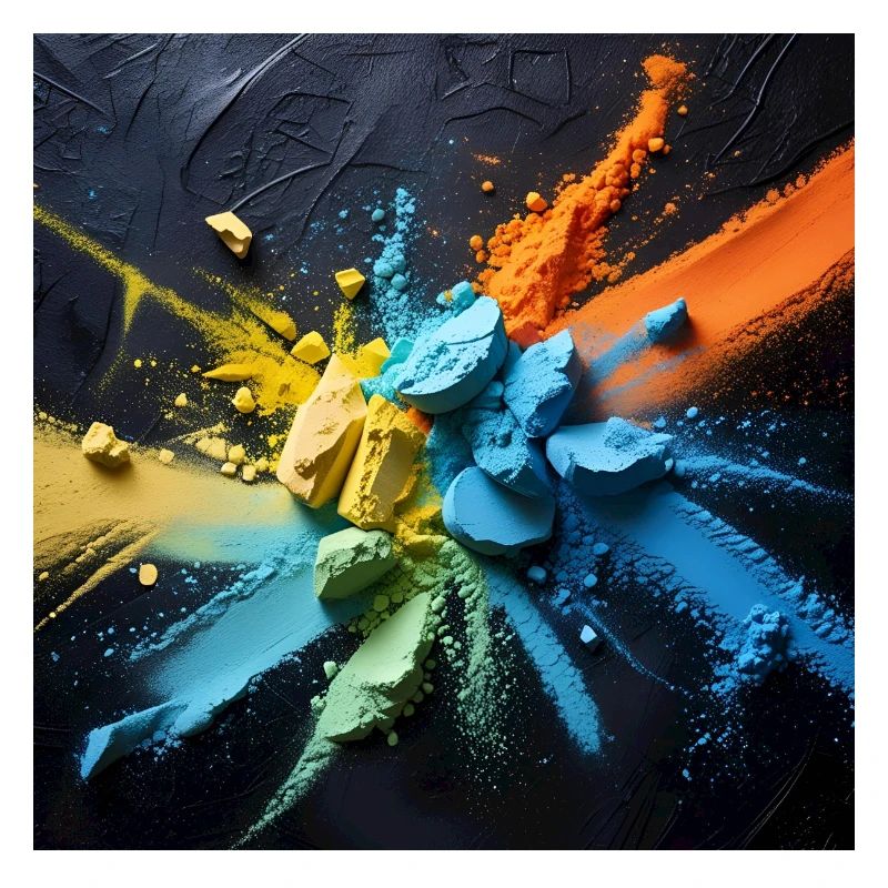 Rainbow dust explosion