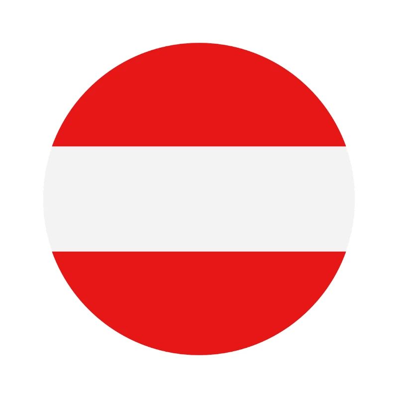 Drapeau rond de l’Autriche