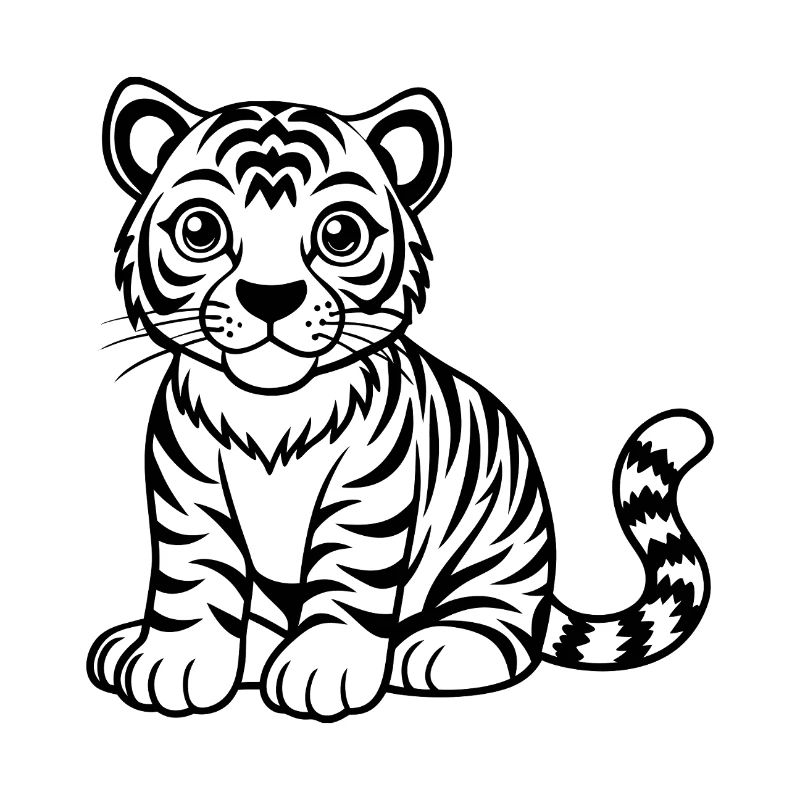 Bébé tigre mignon
