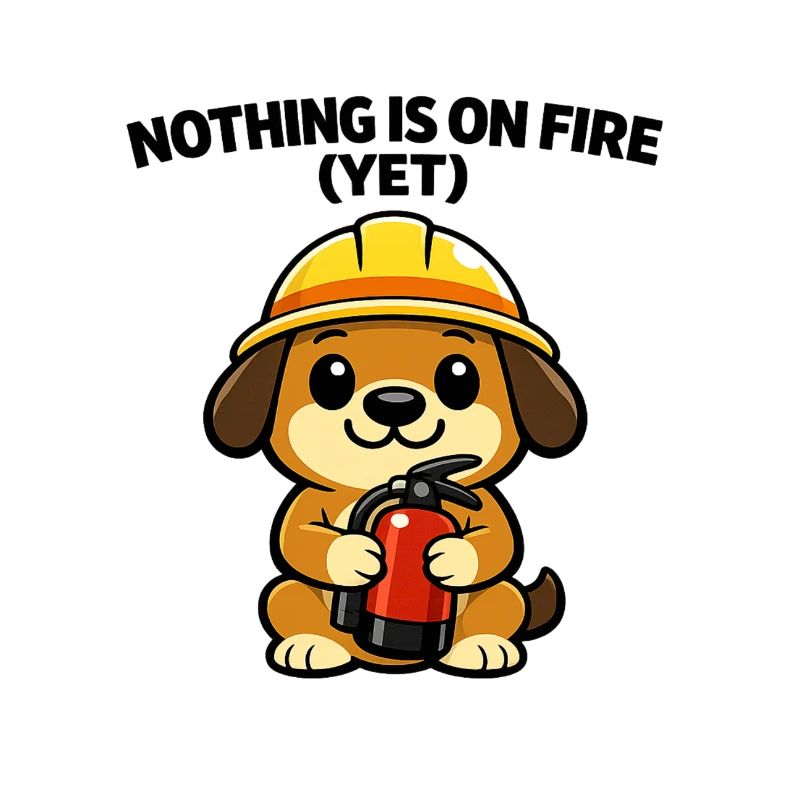 Construction site doggy: Nothing burns (yet)