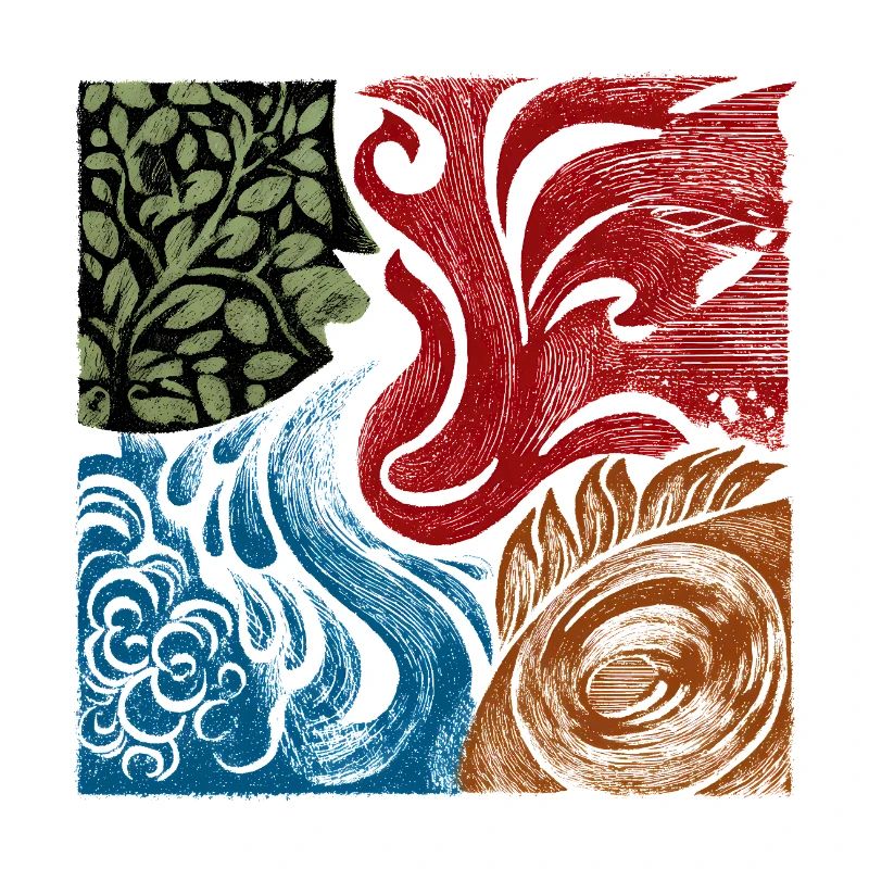 Four Elements Nature Graphic Spiritual