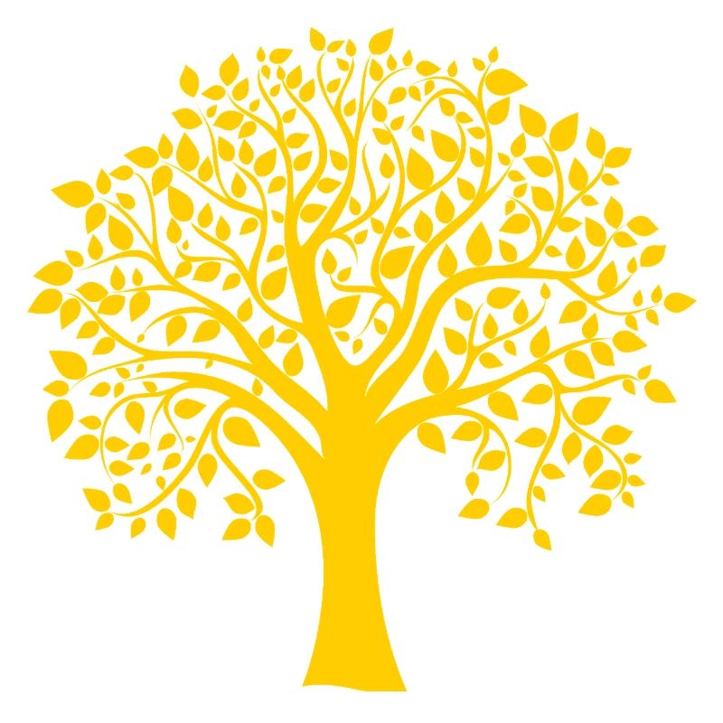 Silhouette de base jaune à imprimé Jumbo Tree