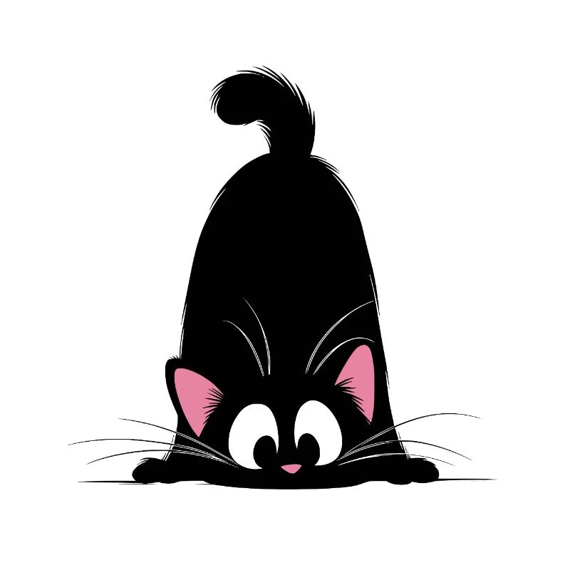 Chat à l’affût | Motif mignons des chats à coucou
