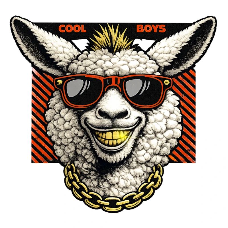 Casual lamb with sunglasses.... Cool boys