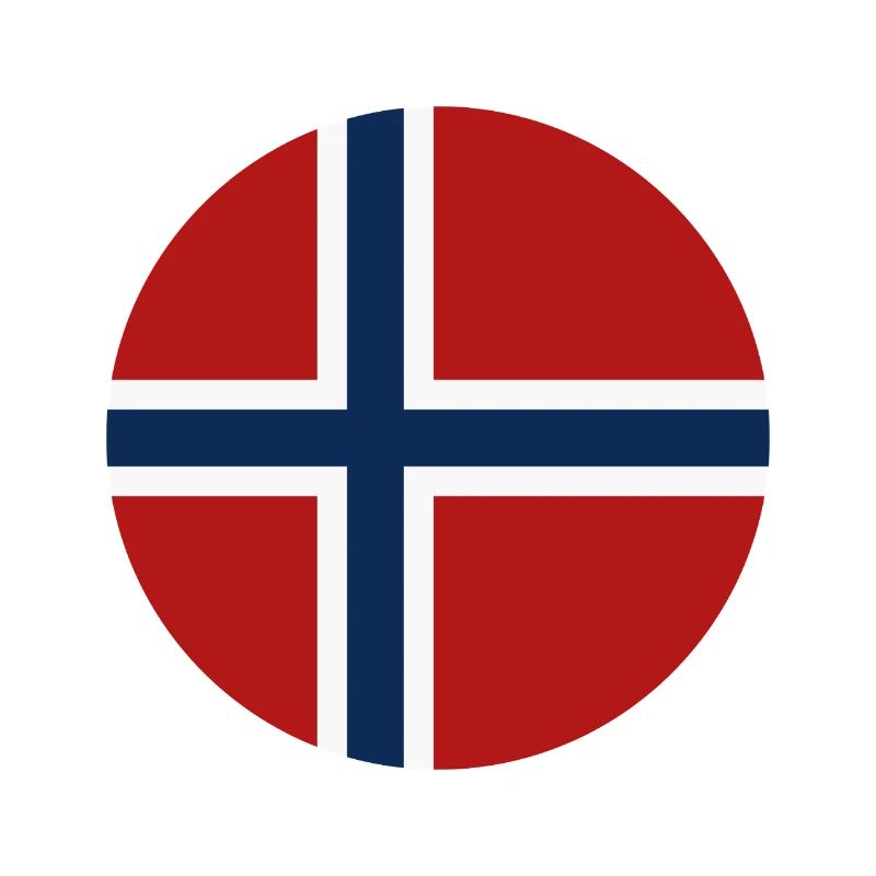 Norway round flag