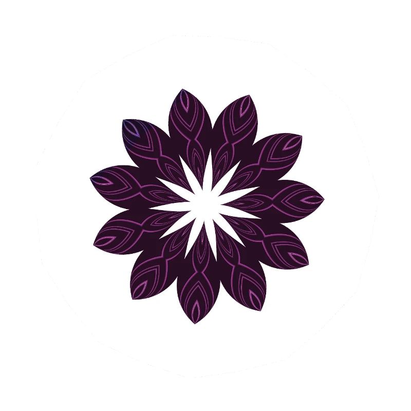 Dunkle Purpur Mandala Blume