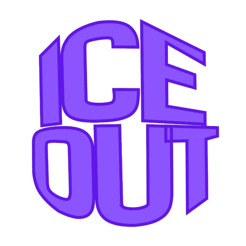 I C E Out Neon Block