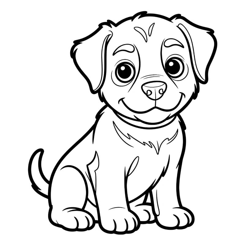 Illustration de plan de petit chiot