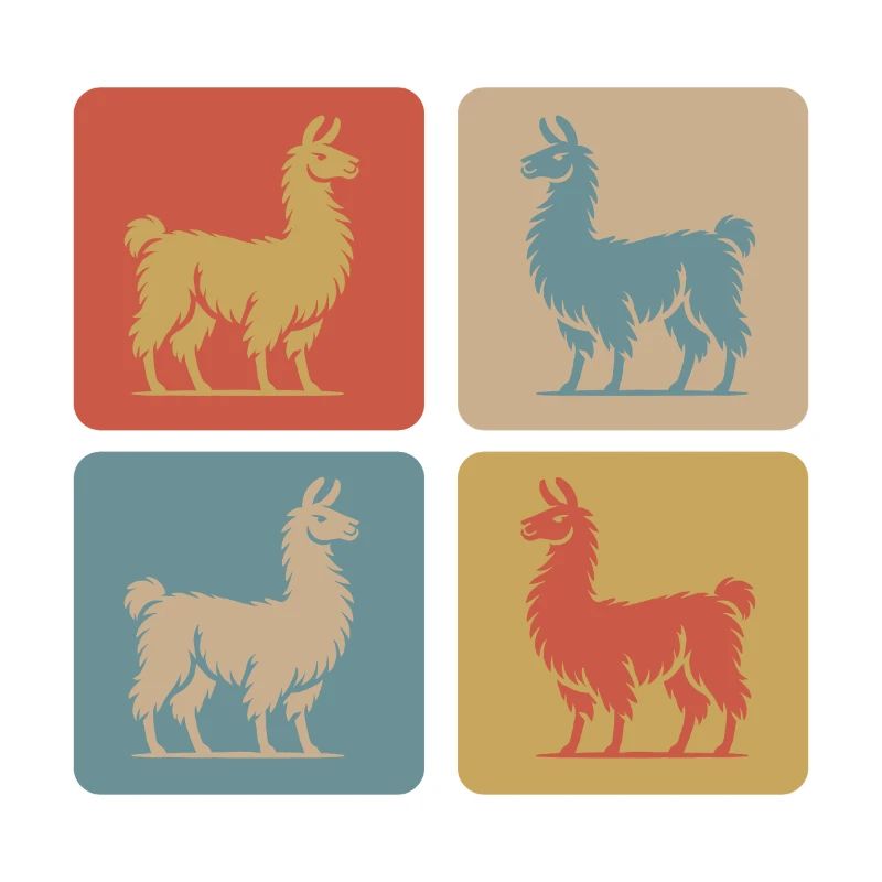 Llama Pop Art Retro