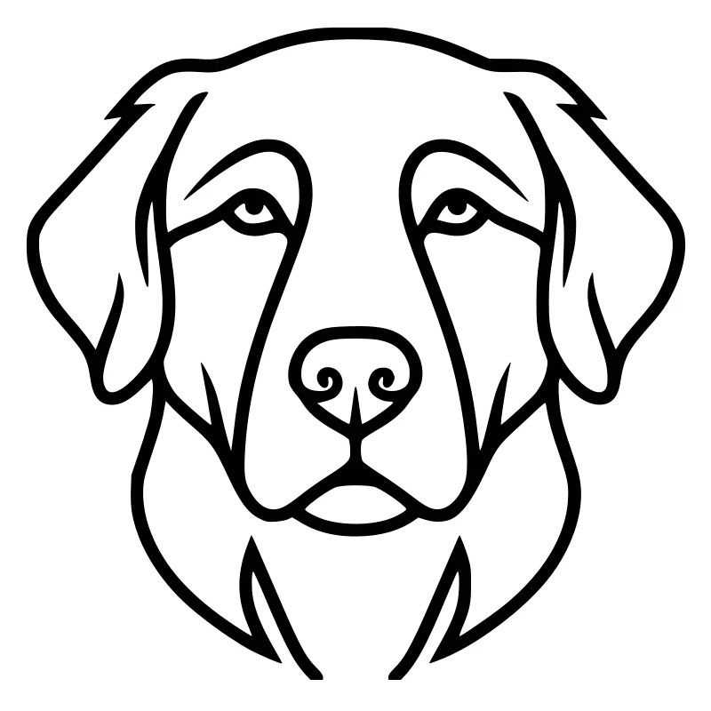 Profil de tête de chien labrador