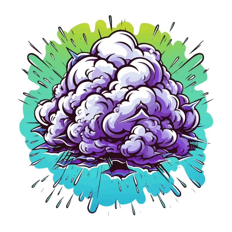 Purple Mist Ball Explosion