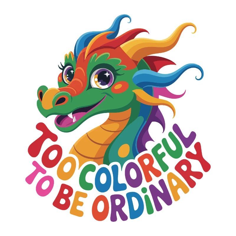 Farbenfroher eigenständiger Drache