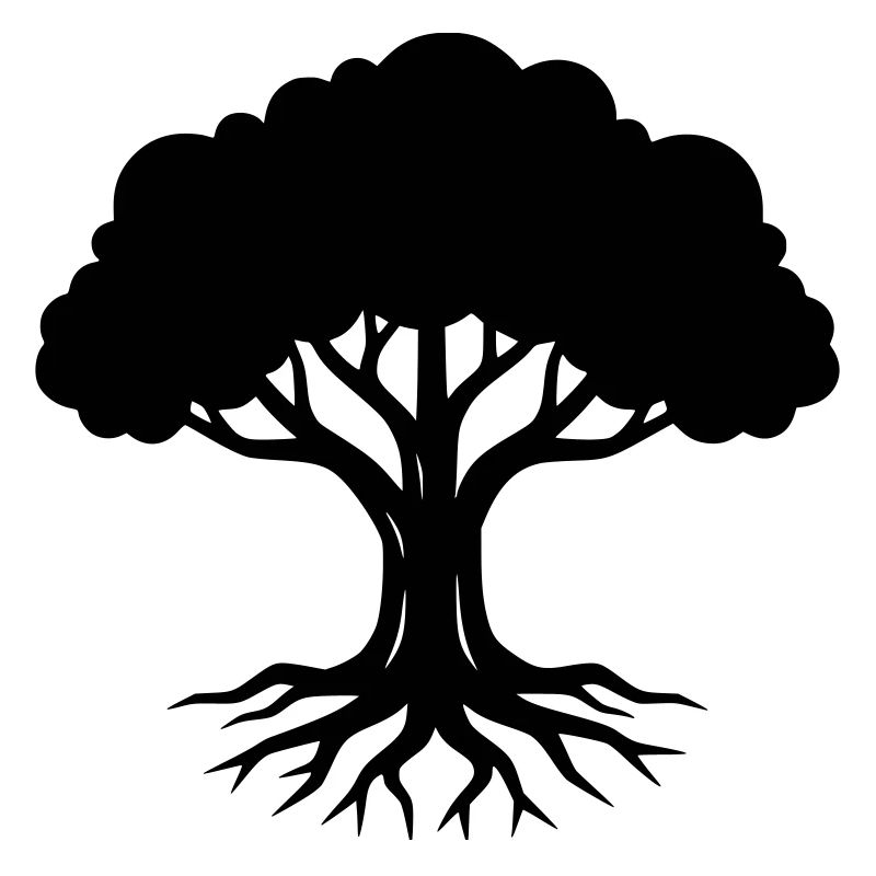 Tree Roots Silhouette Nature