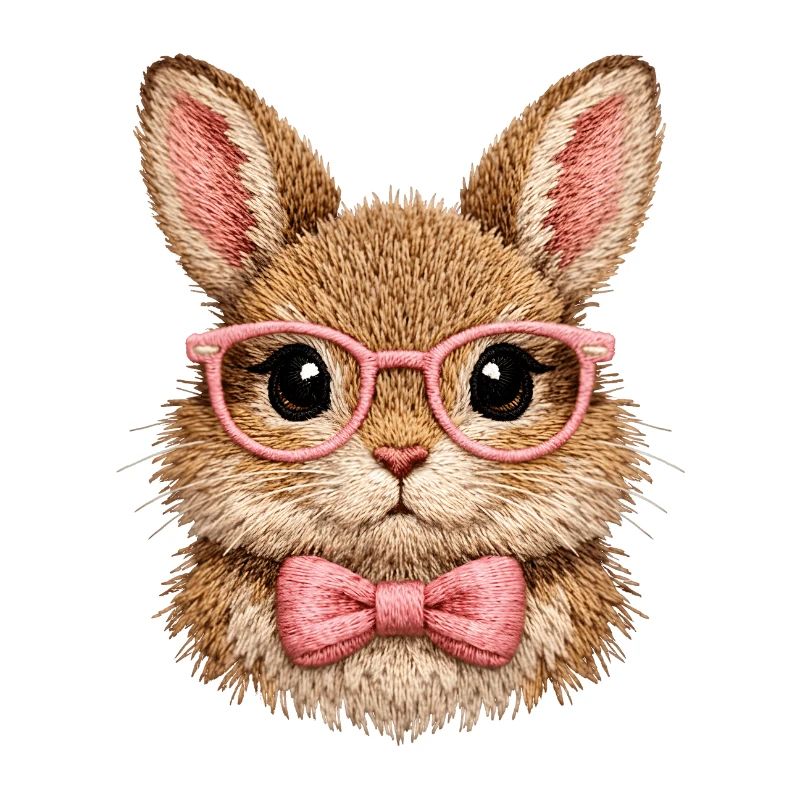 Cute Bunny with Glasses & Bow Tie | Easter Bunny