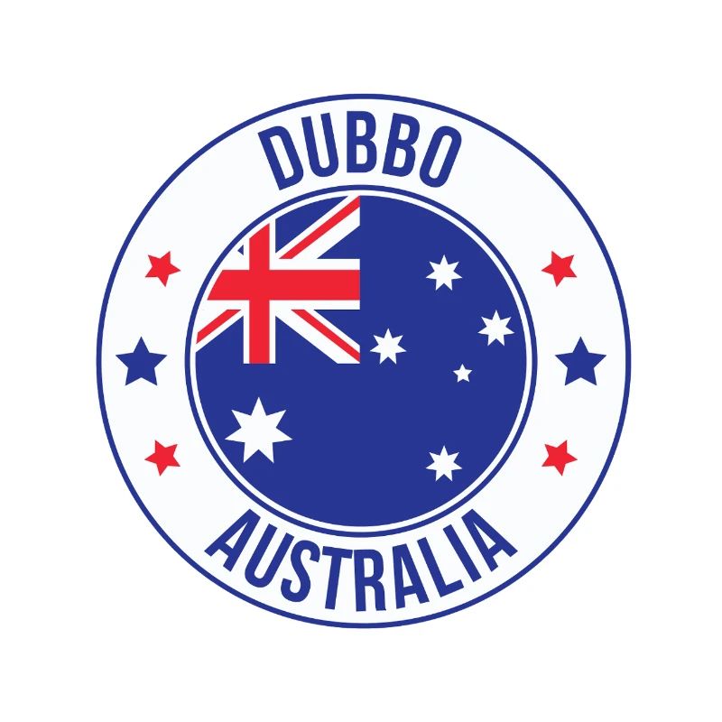 Emblème circulaire du drapeau de Dubbo Australie