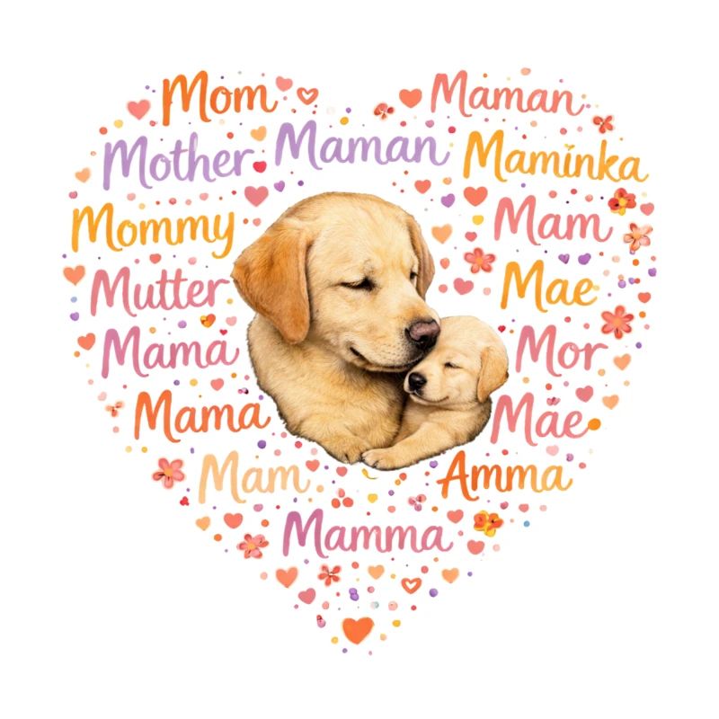 Labrador Mama Herz – Muttertag Geschenk