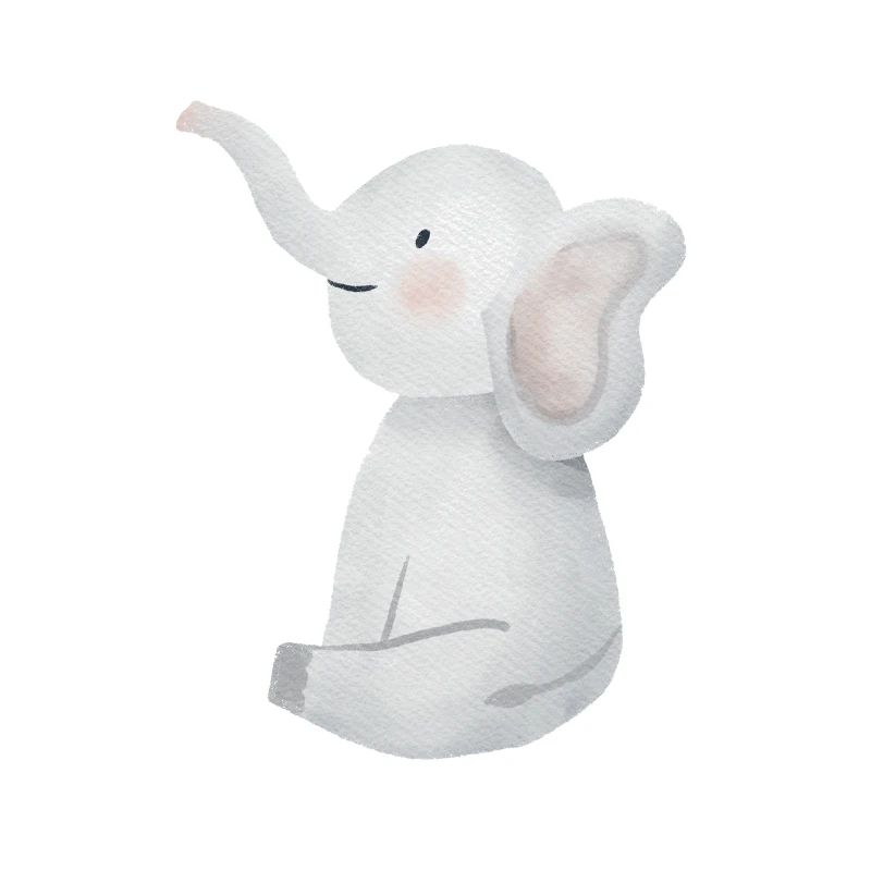 Süßer kleiner Elefant.