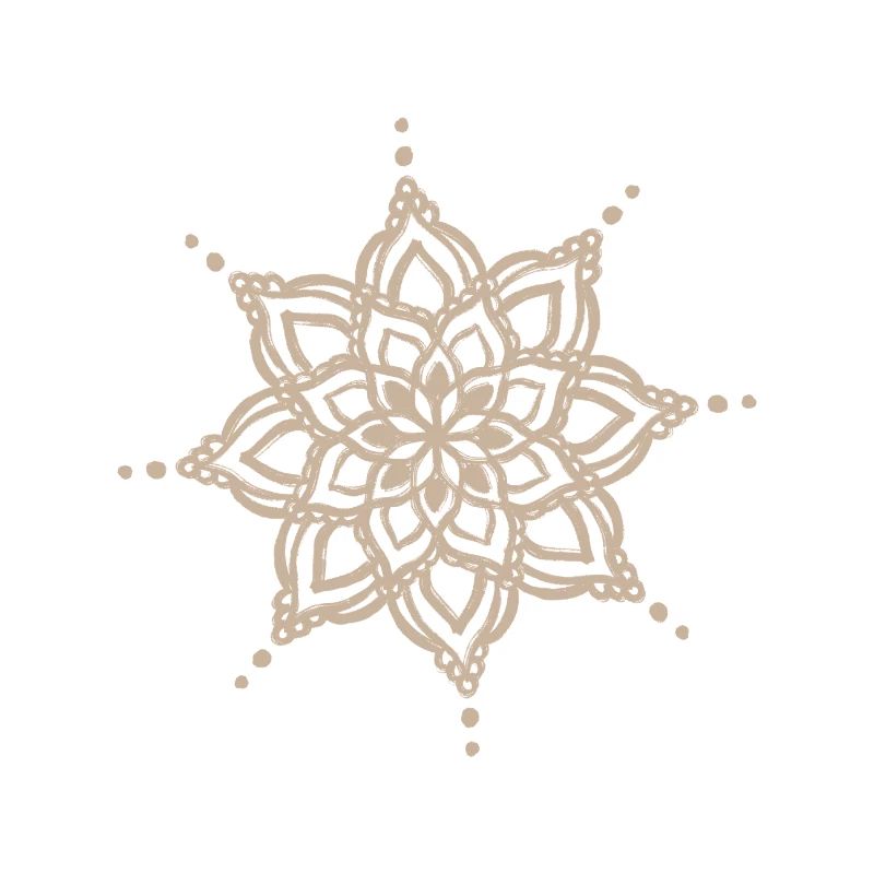 Beige Mandala Star Design