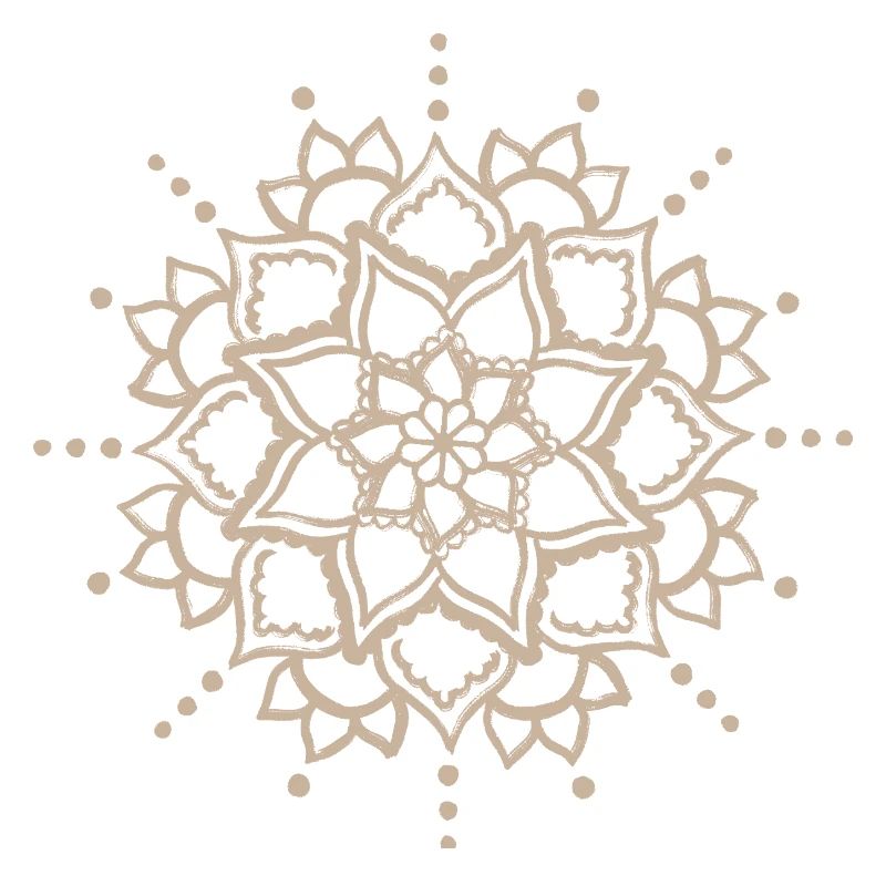 Beige Mandala Bloom