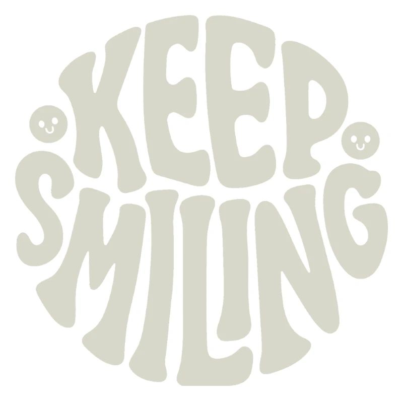 Keep Smiling Bold Typography Positive Quote